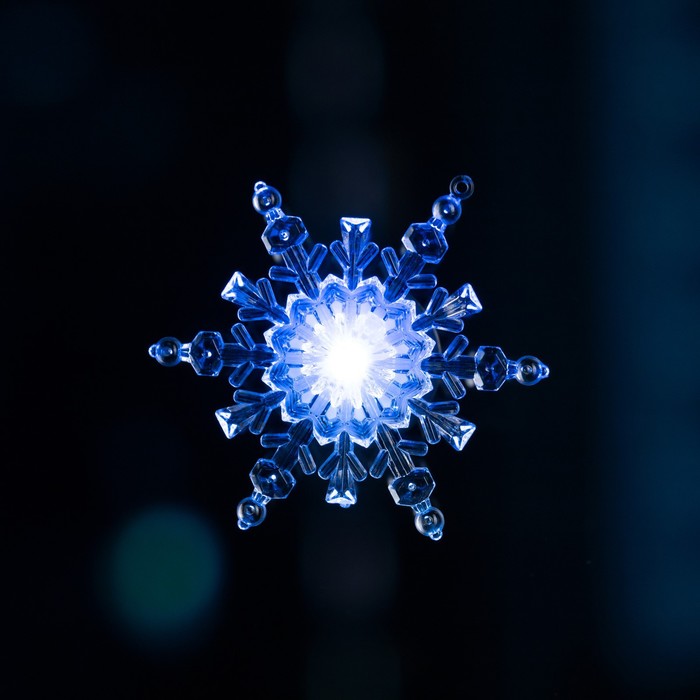 

Новогодний светильник Luazon Lighting Снежинка 9675464 разноцветный/RGB, Снежинка