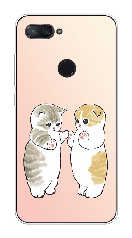 

Чехол на Xiaomi Mi 8 Lite "Пухлые котики", Розовый;бежевый;серый, 34550-1