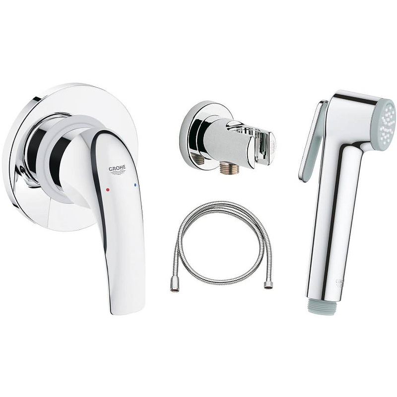 Комплект для гигиенического душа GROHE BauCurve со шлангом, хром (123072)