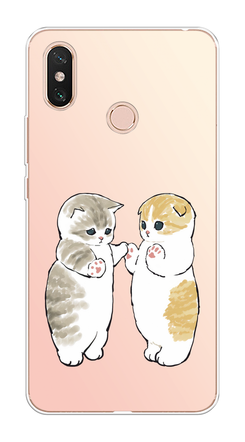 

Чехол на Xiaomi Mi Max 3 "Пухлые котики", Розовый;бежевый;серый, 34350-1