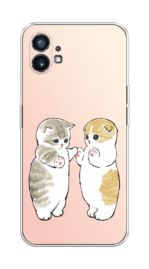 

Чехол на Nothing Phone (1) "Пухлые котики", Розовый;бежевый;серый, 3300150-1