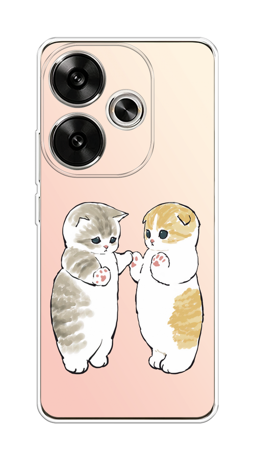 

Чехол на Xiaomi Redmi Turbo 3 "Пухлые котики", Розовый;бежевый;серый, 322150-1