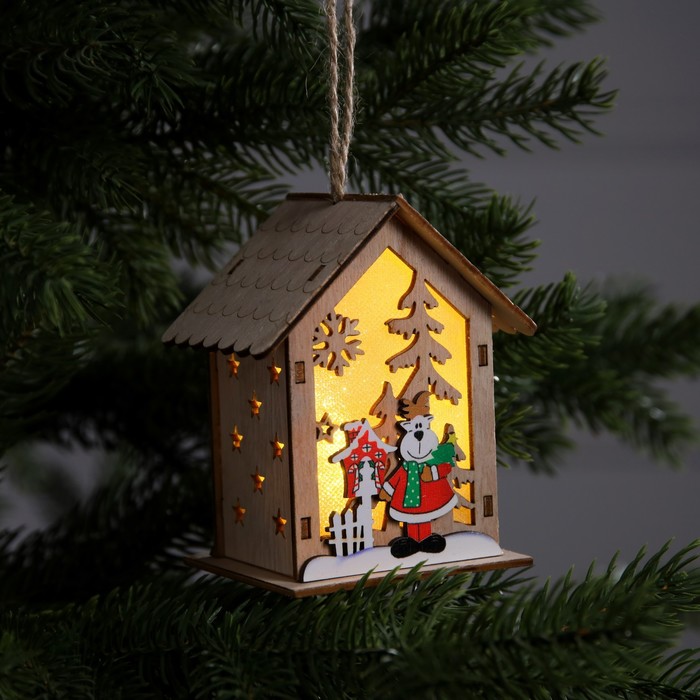 

Елочная игрушка Luazon Lighting Олень свечение теплое белое 9594141 1 шт. бежевый, Олень свечение теплое белое