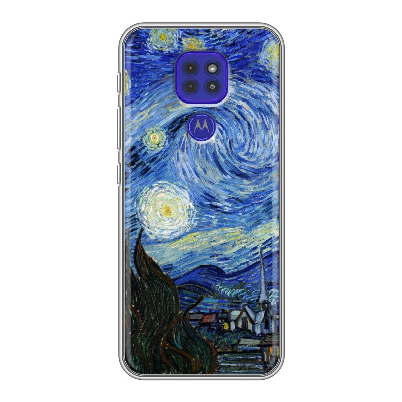 

Чехол для Motorola Moto E7 Plus с рисунком и защитой камеры, 76055