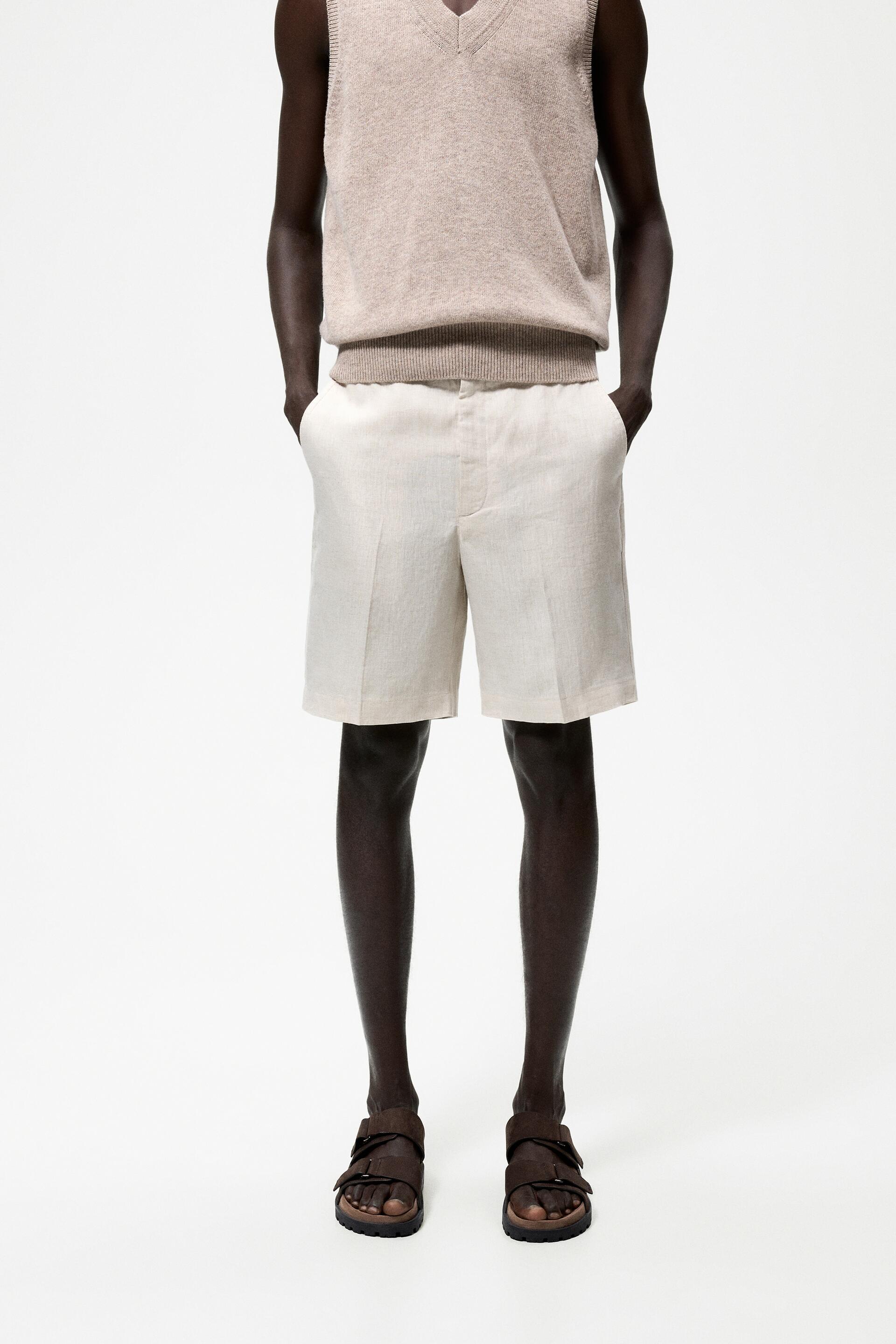 

Шорты мужские ZARA 01538403 бежевые M (доставка из-за рубежа), 01538403