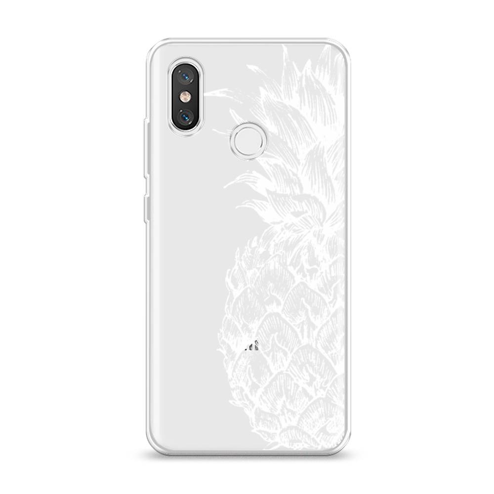 

Чехол Awog на Xiaomi Mi 8 "Ананас графика белая", Разноцветный, 33550-10