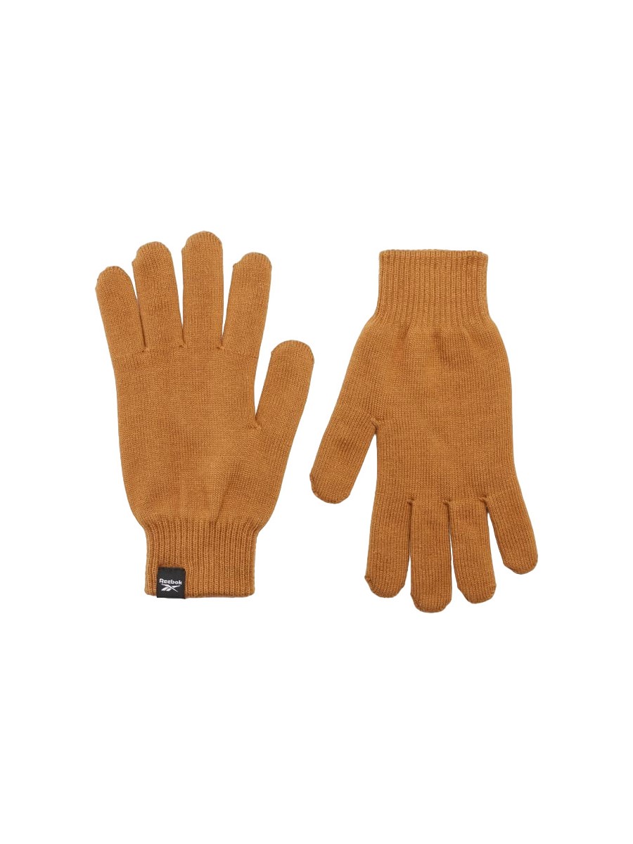 фото Перчатки унисекс reebok te logo gloves, коричневый