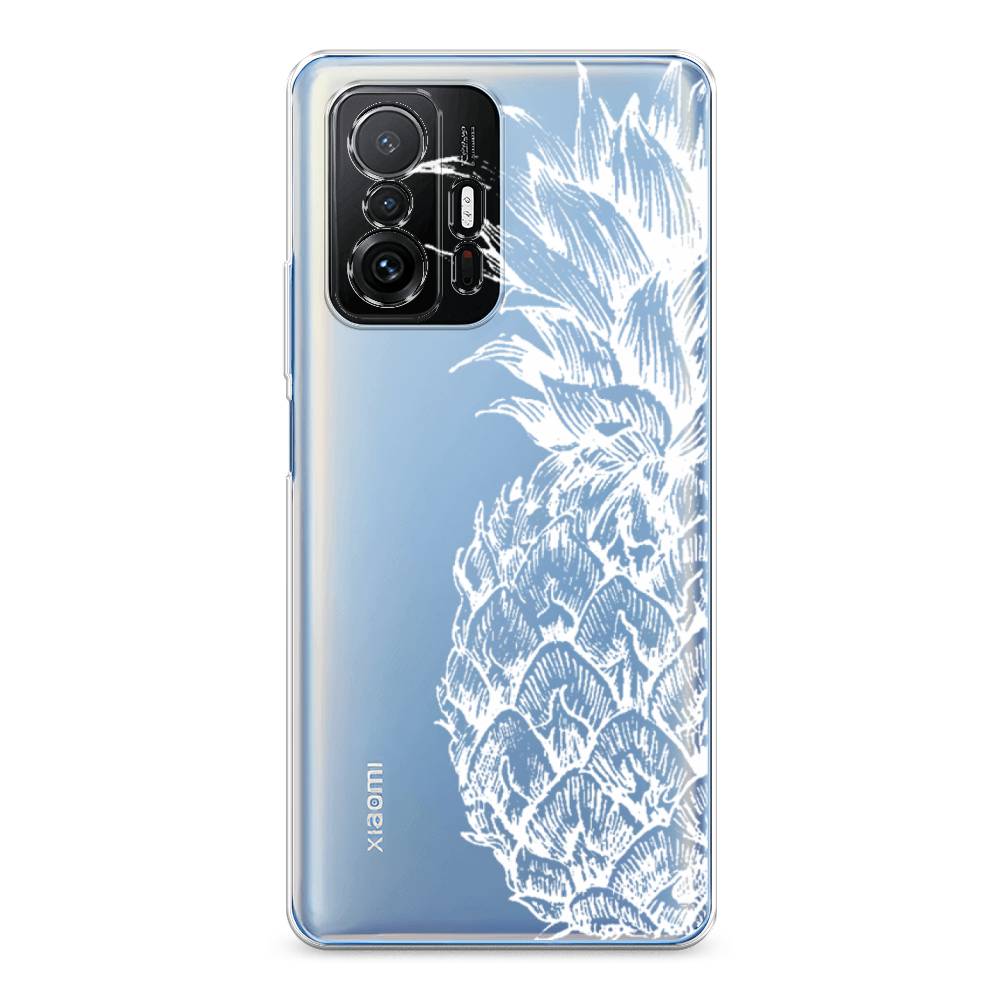 

Чехол Awog на Xiaomi Mi 11T/11T Pro "Ананас графика белая", Разноцветный, 311250-10