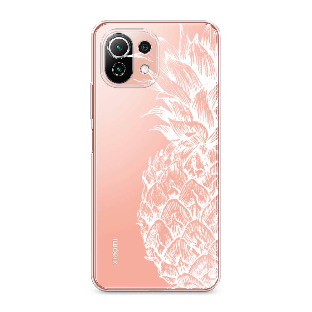 

Чехол Awog на Xiaomi Mi 11 Lite/5G NE "Ананас графика белая", Разноцветный, 310250-10
