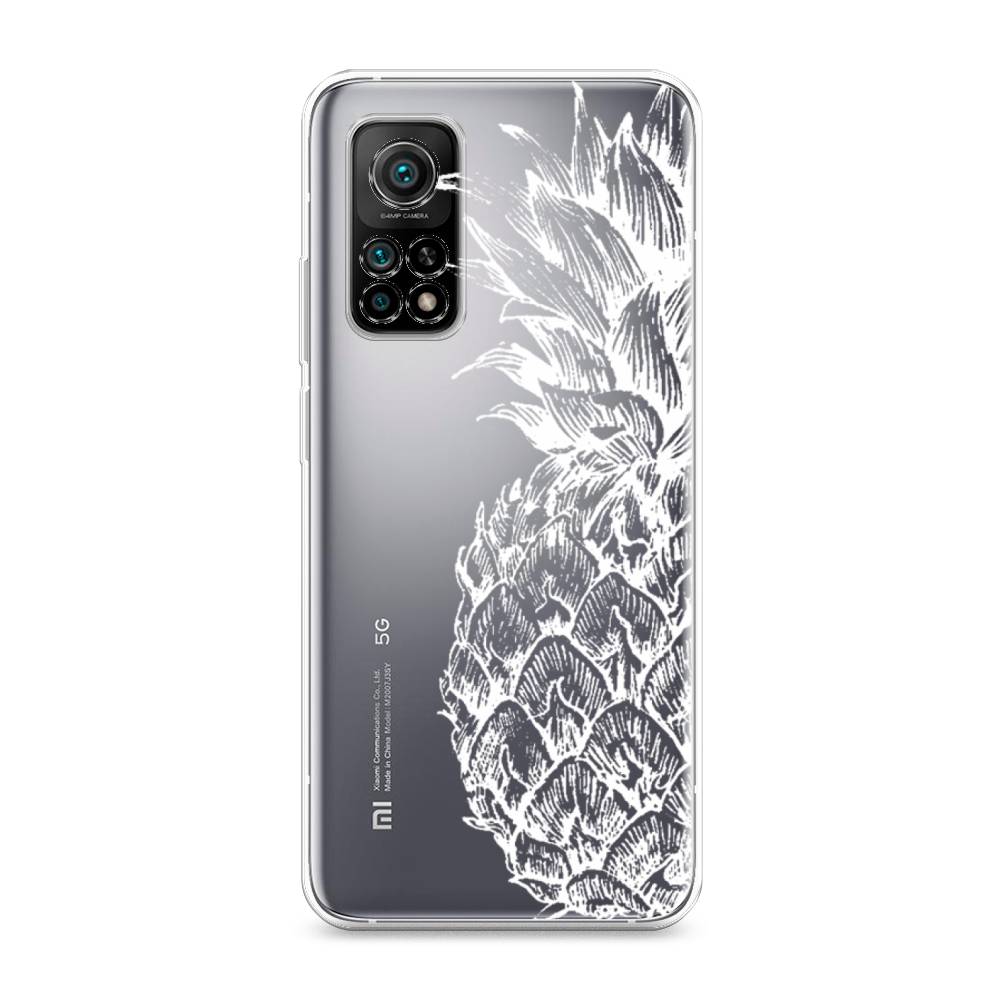 

Чехол Awog на Xiaomi Mi 10T/Mi 10T Pro "Ананас графика белая", Разноцветный, 37750-10