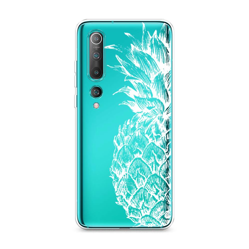 

Чехол Awog на Xiaomi Mi 10 Pro "Ананас графика белая", Разноцветный, 37850-10