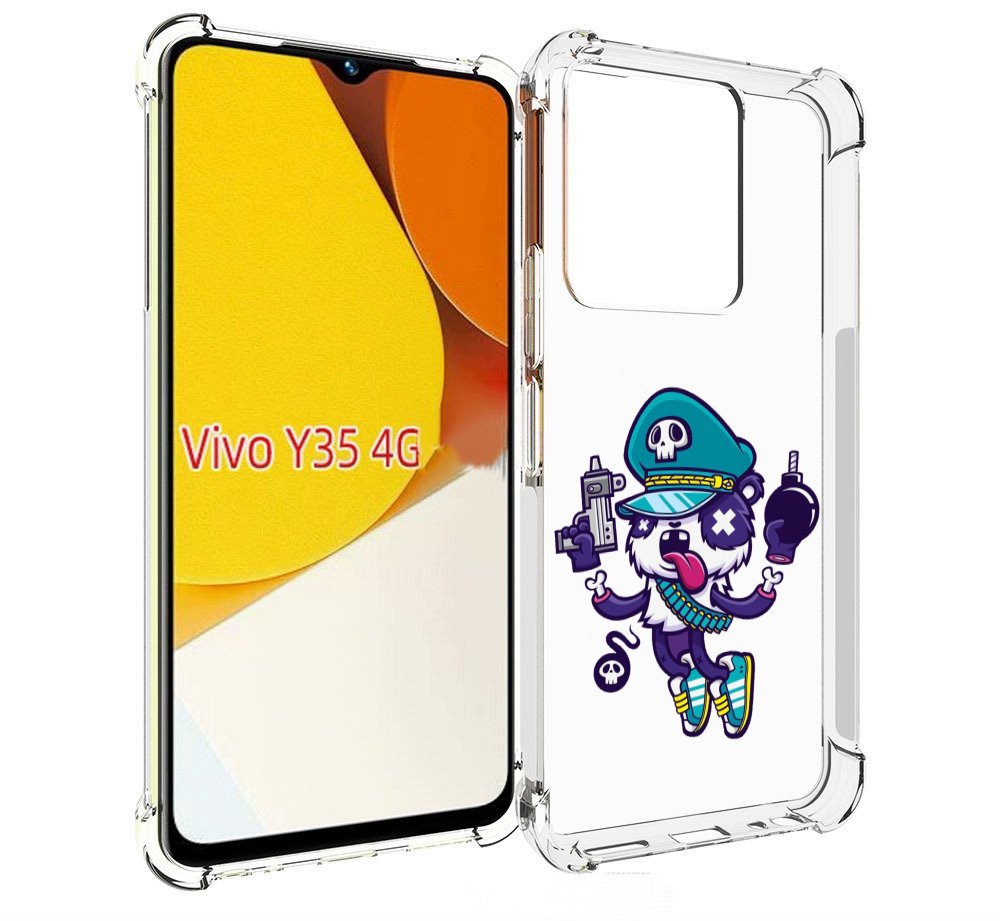 

Чехол MyPads персонаж с пистолетом и бомбочкой для Vivo Y35 4G 2022 / Vivo Y22, Прозрачный, Tocco
