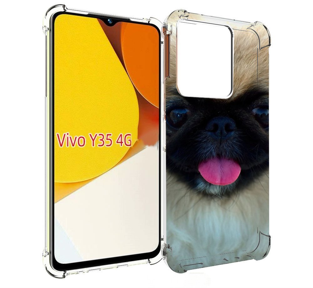 Чехол MyPads пекинез для Vivo Y35 4G 2022 / Vivo Y22