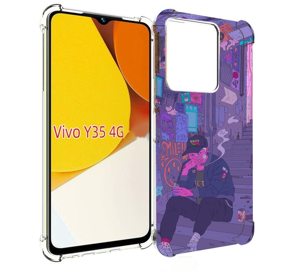 

Чехол MyPads парень в подъезде мультик для Vivo Y35 4G 2022 / Vivo Y22, Прозрачный, Tocco