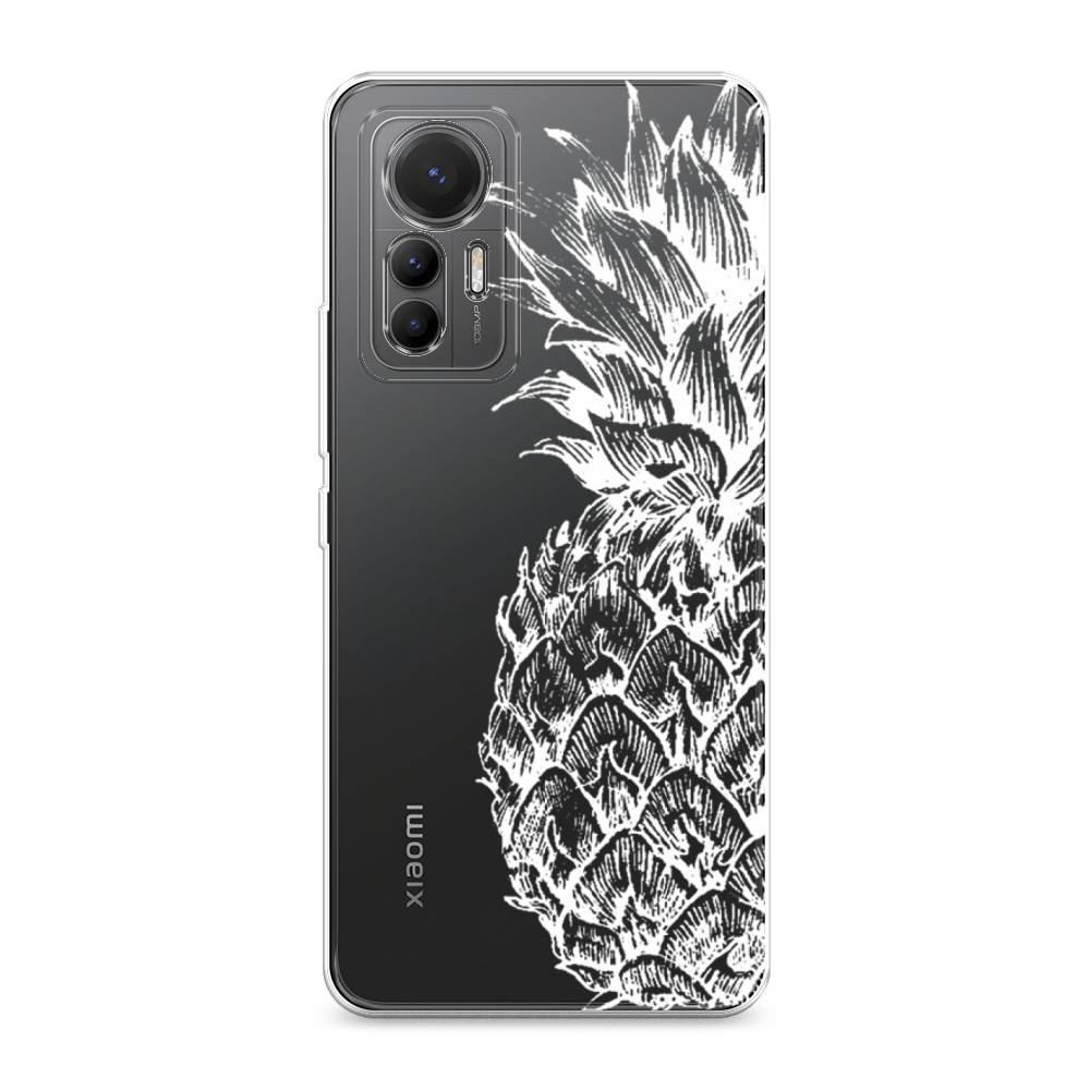 

Чехол Awog на Xiaomi 12 Lite "Ананас графика белая", Разноцветный, 315050-10