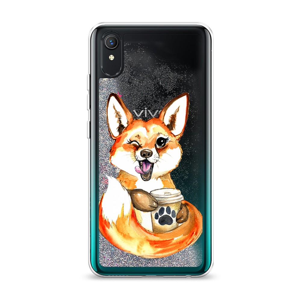 

Чехол Awog на Vivo Y91c/Y1s "Подмигивающая лиса с кофе", Разноцветный, 263291-1