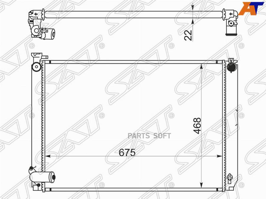 

SAT Радиатор LEXUS RX400H/HARRIER MHU38 05-09/TOYOTA KLUGER/HIGHLANDER MHU28 05-07