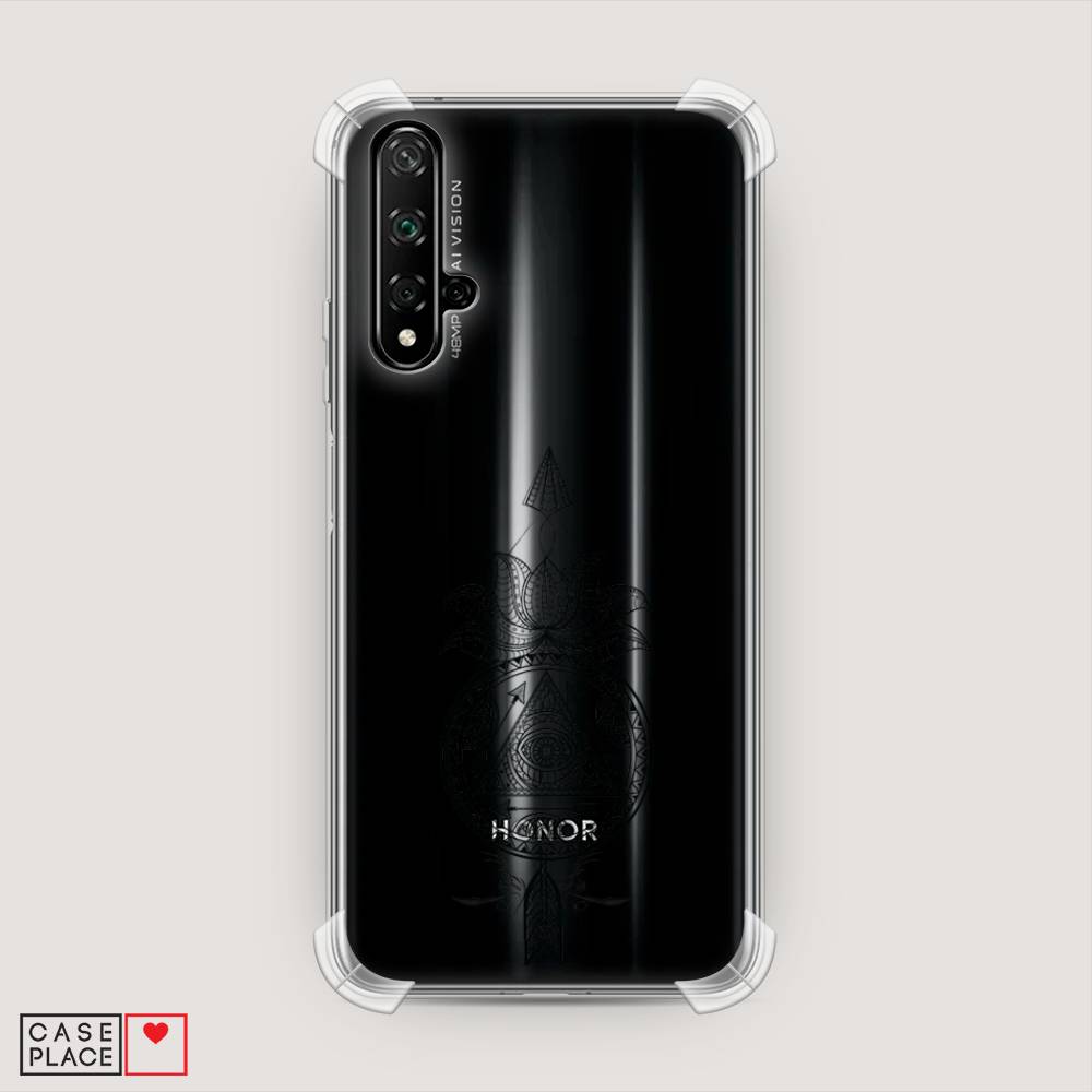 

Чехол Awog "Талисман арт черный" для Honor 20, Серый, 69551-1