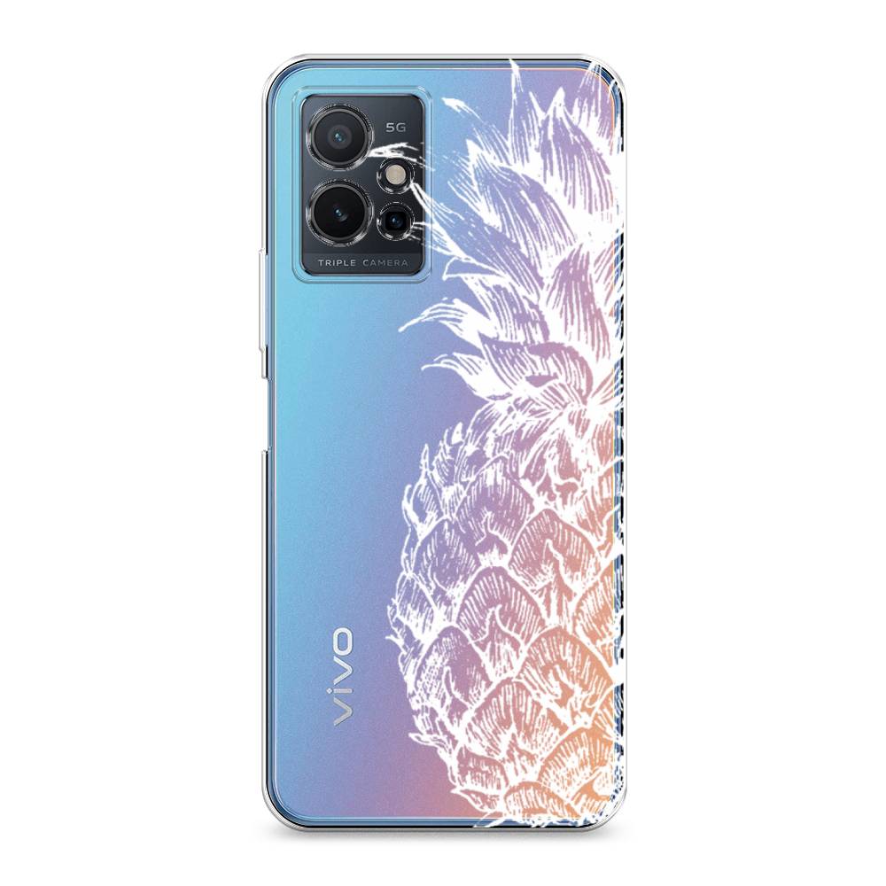 фото Силиконовый чехол "ананас графика белая" на vivo y75 5g awog