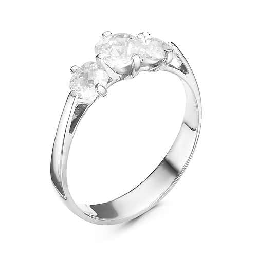 

Кольцо из серебра с фианитом р. 17 TEOSA 1000-0021, 1000-0021