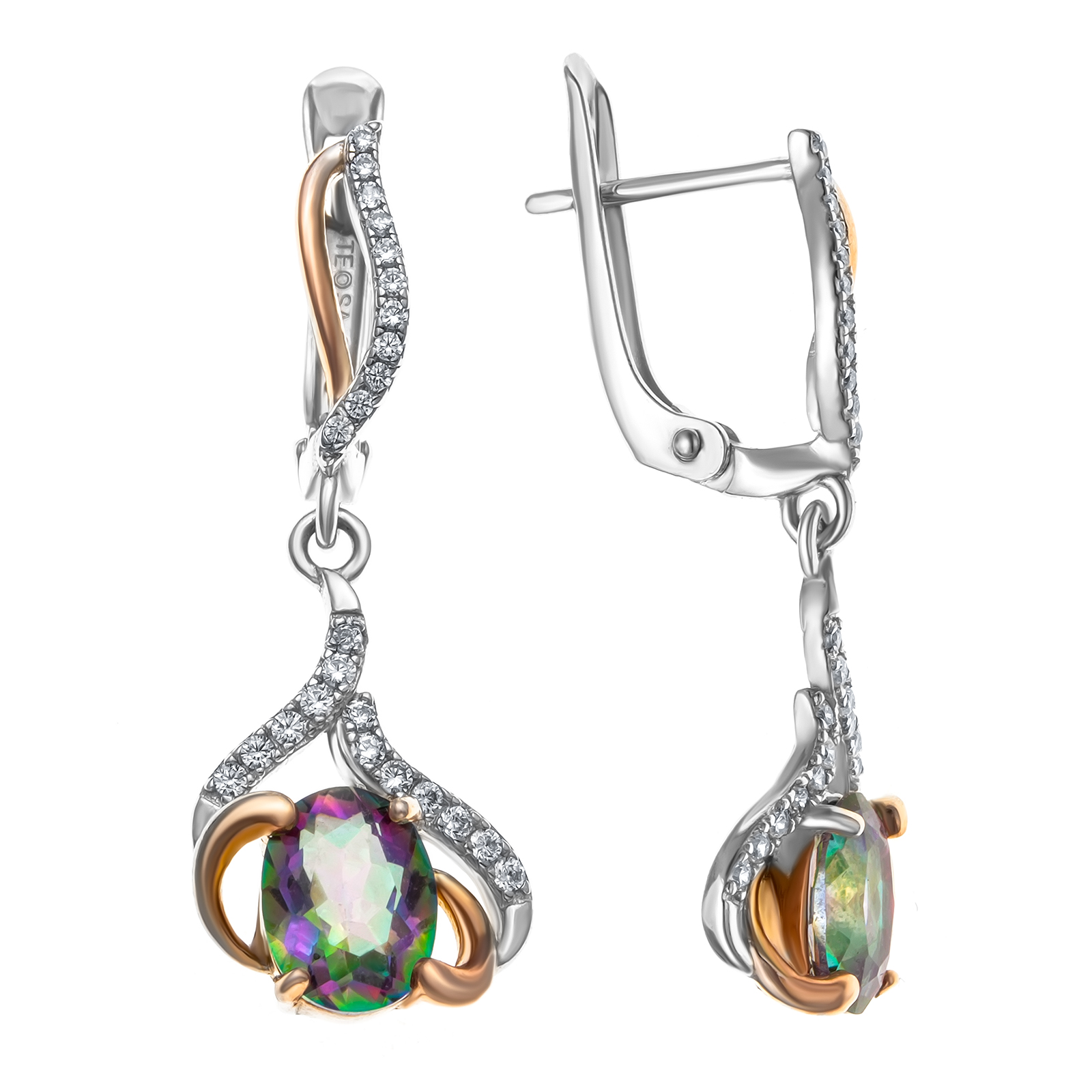 

Серьги из серебра с кварцем TEOSA E-DRGR00846-MQB-RG, E-DRGR00846-MQB-RG