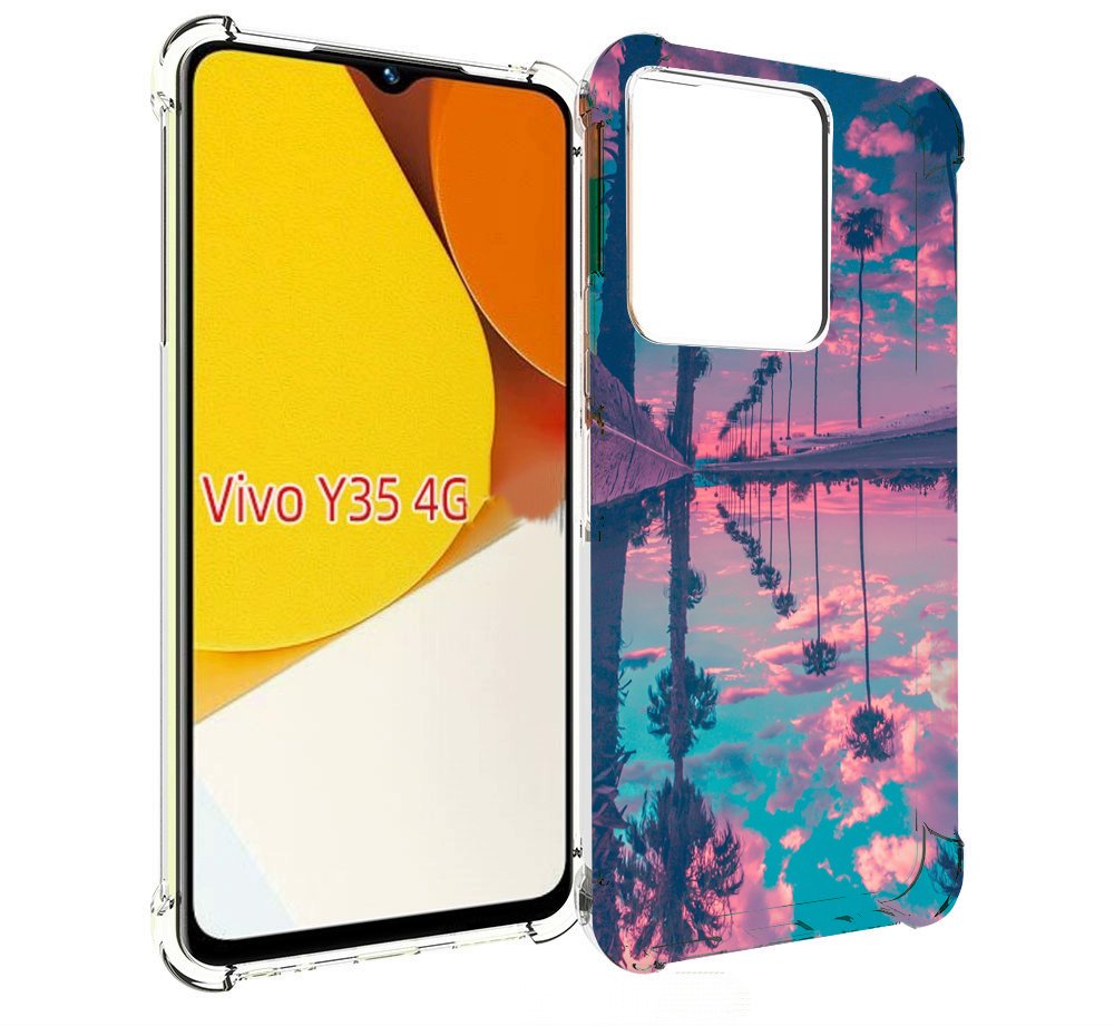 

Чехол MyPads отражение-пальм для Vivo Y35 4G 2022 / Vivo Y22, Прозрачный, Tocco
