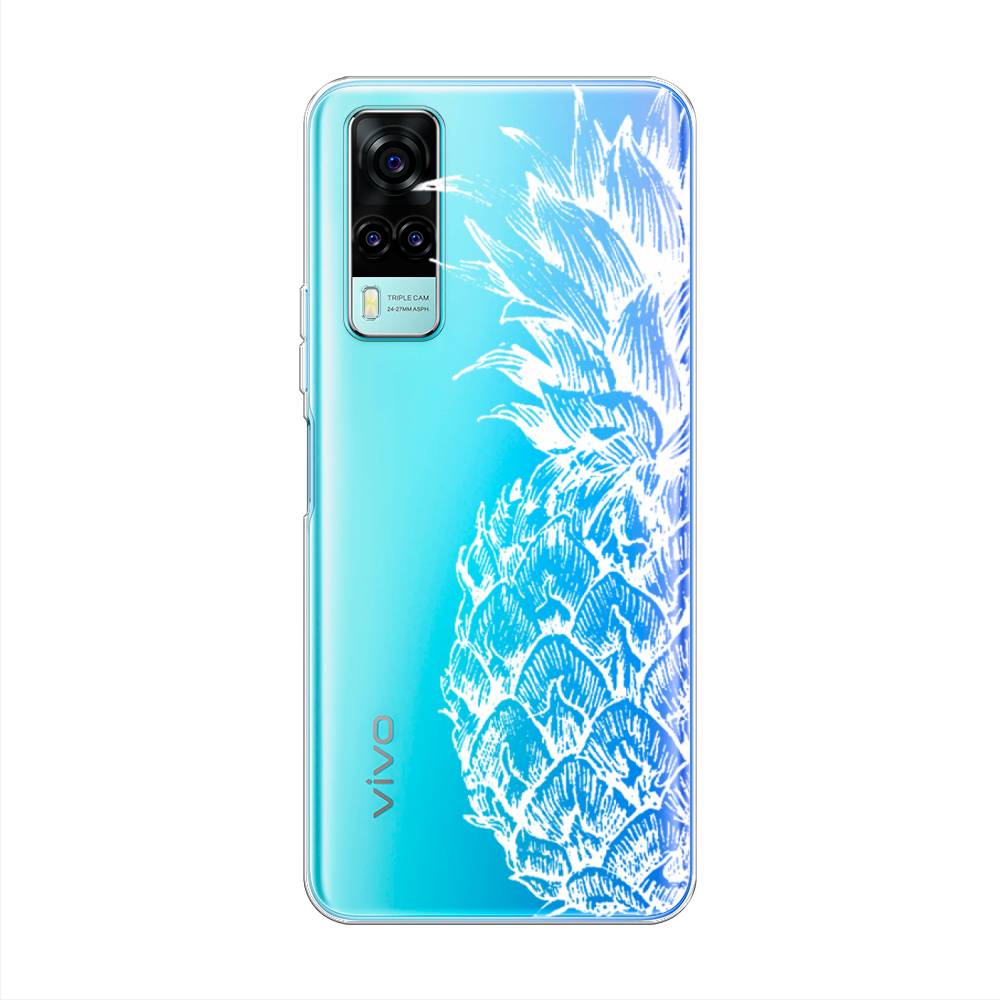 

Чехол Awog на Vivo Y31/Y53s 4G "Ананас графика белая", Разноцветный, 263750-10