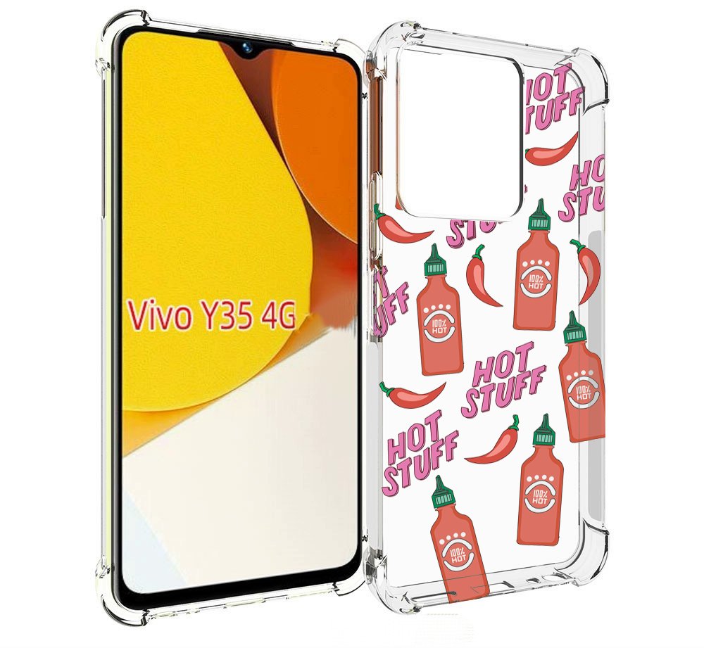 

Чехол MyPads острые-перчики для Vivo Y35 4G 2022 / Vivo Y22, Прозрачный, Tocco