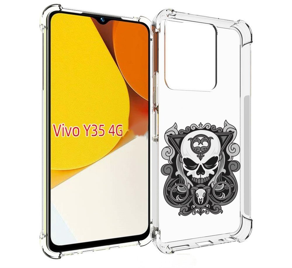 

Чехол MyPads орнамент-на-черепе для Vivo Y35 4G 2022 / Vivo Y22, Прозрачный, Tocco