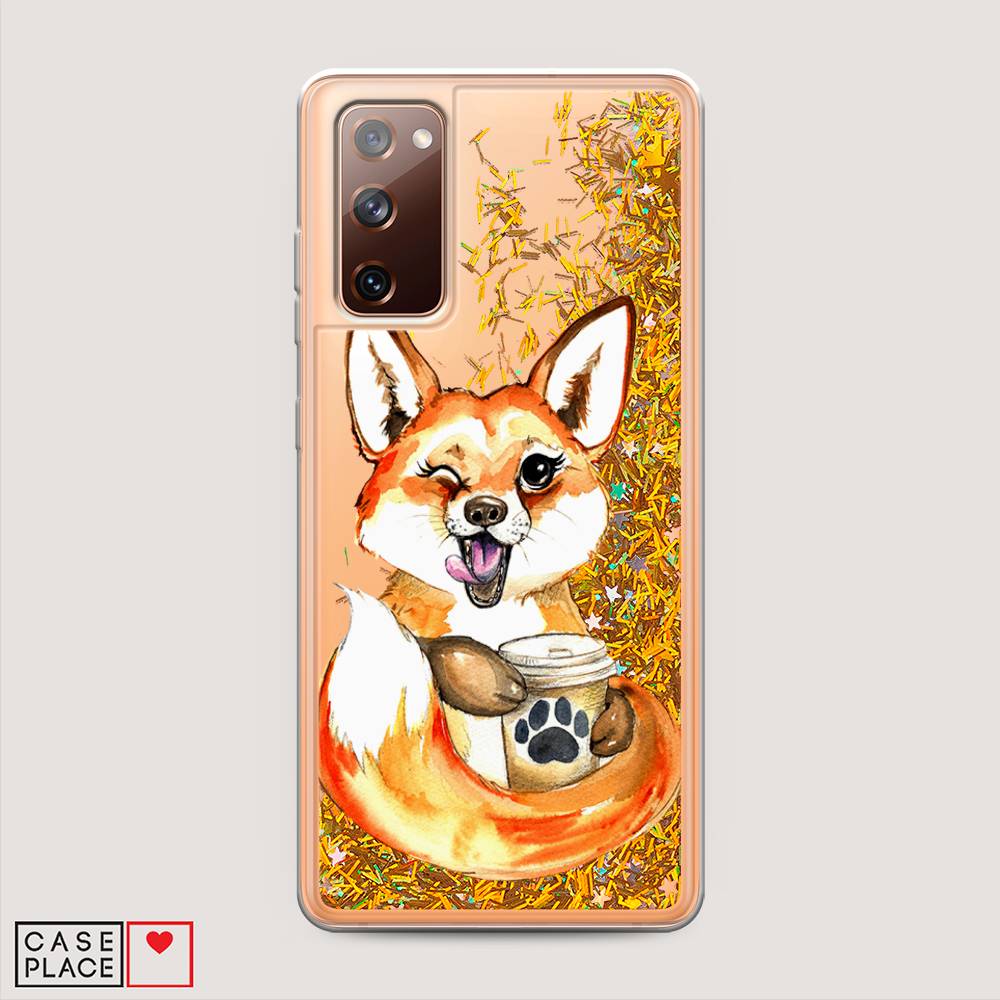 

Чехол Awog на Samsung Galaxy S20 FE / Самсунг S20 FE "Подмигивающая лиса с кофе", 2101390-1