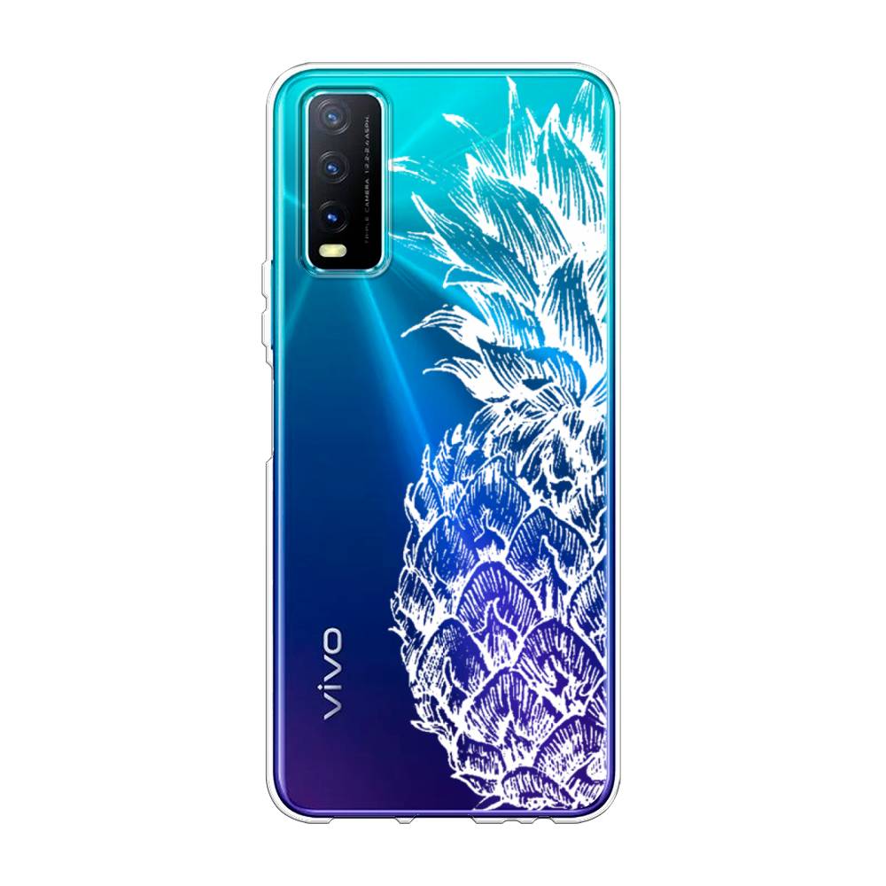 

Чехол Awog на Vivo Y20 "Ананас графика белая", Разноцветный, 263650-10
