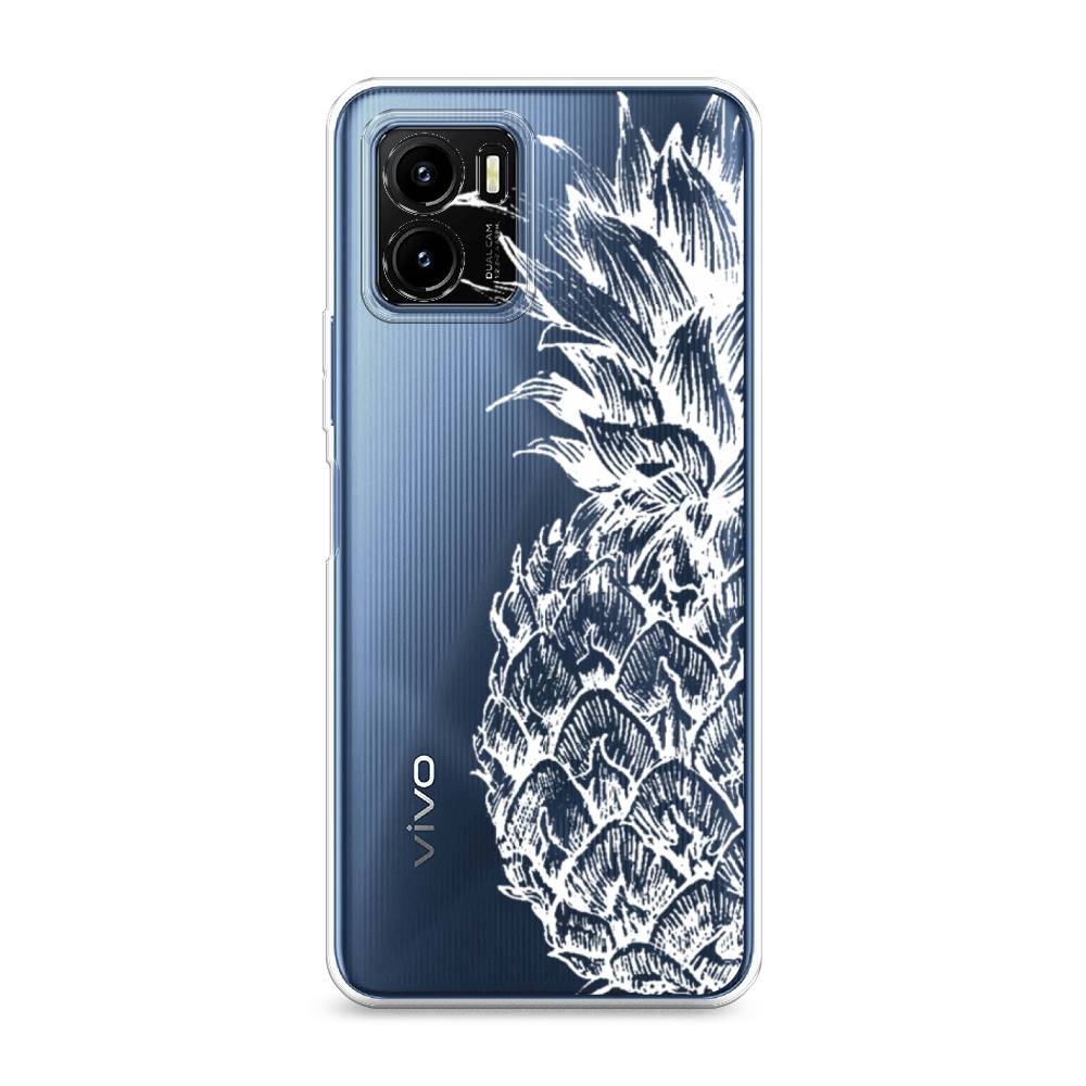 

Чехол Awog на Vivo Y15s "Ананас графика белая", Разноцветный, 265650-10
