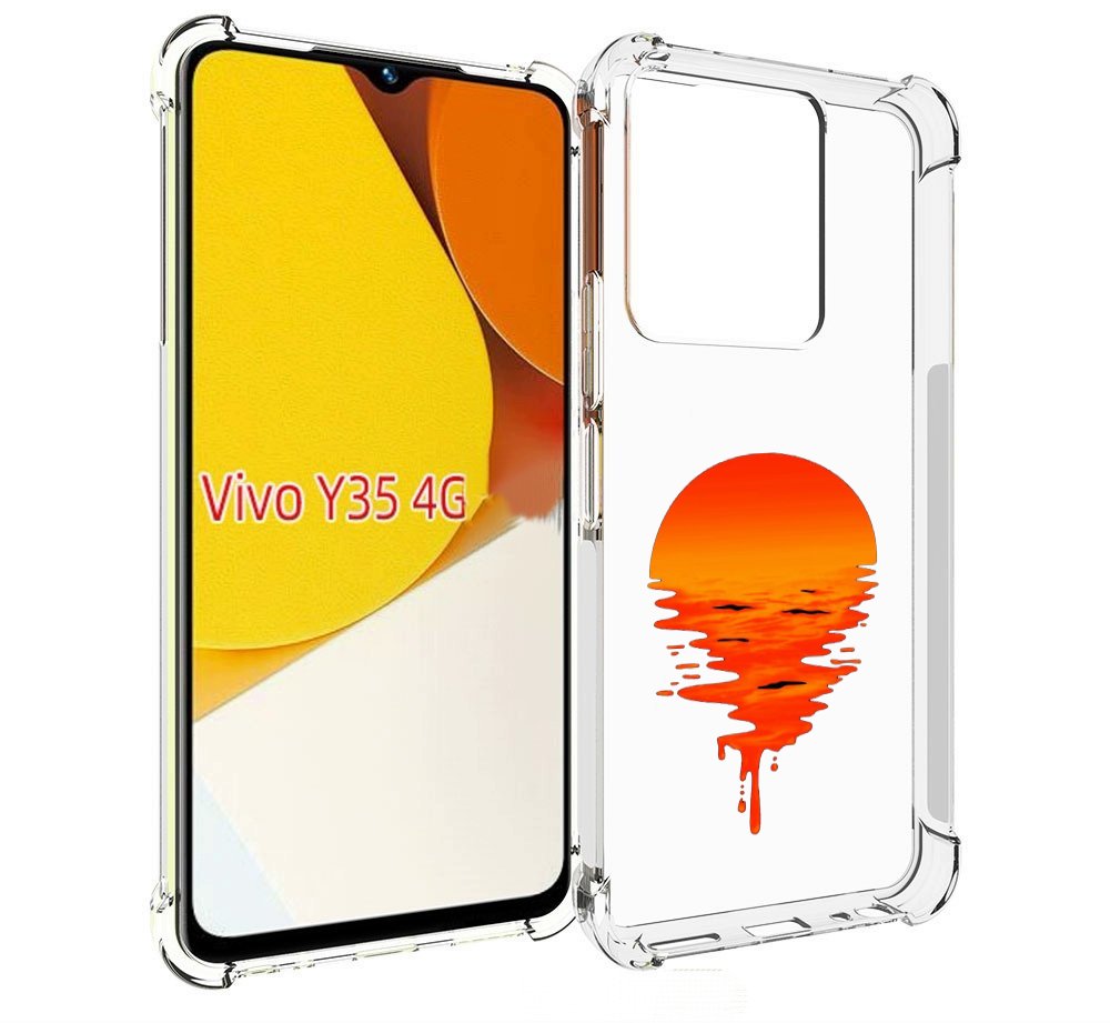 

Чехол MyPads оранжевый закат на воде для Vivo Y35 4G 2022 / Vivo Y22, Прозрачный, Tocco