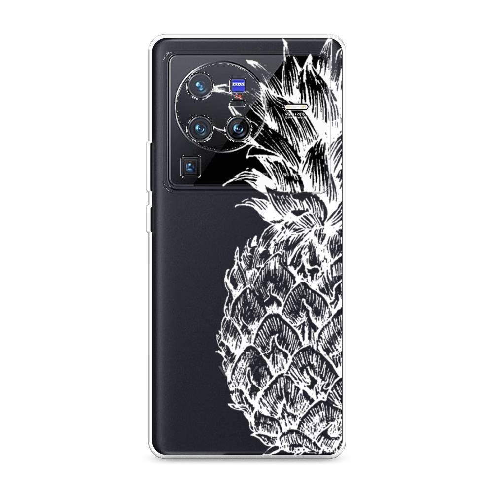 

Чехол Awog на Vivo X80 Pro "Ананас графика белая", Разноцветный, 266650-10