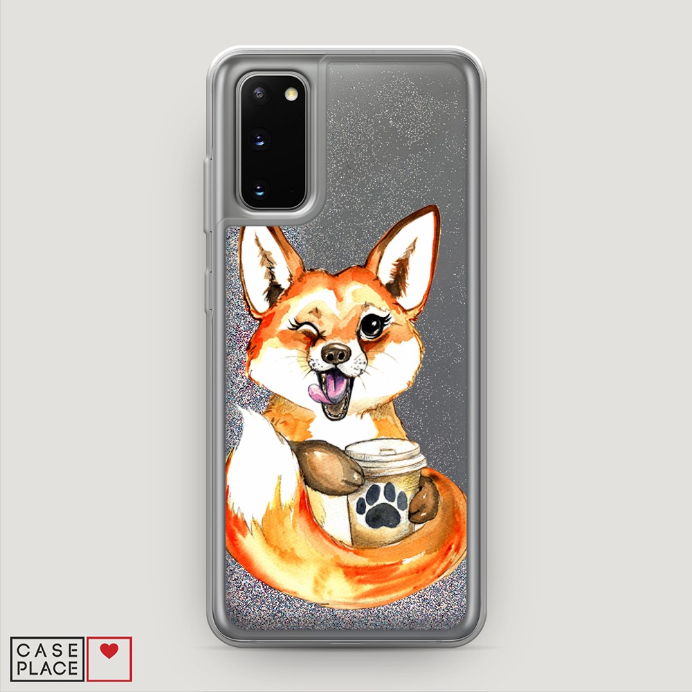 

Чехол Awog на Samsung Galaxy S20 "Подмигивающая лиса с кофе", Разноцветный, 29291-1