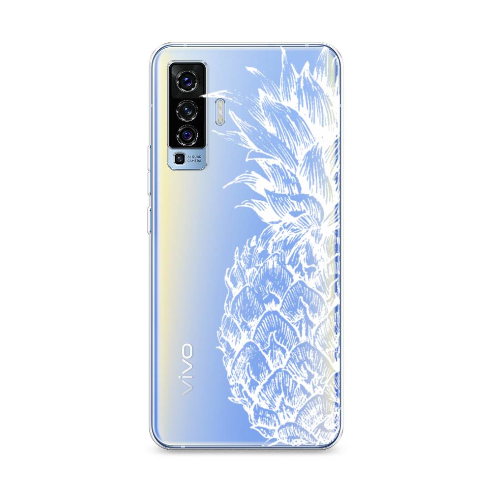 

Чехол Awog на Vivo X50 "Ананас графика белая", Разноцветный, 262250-10
