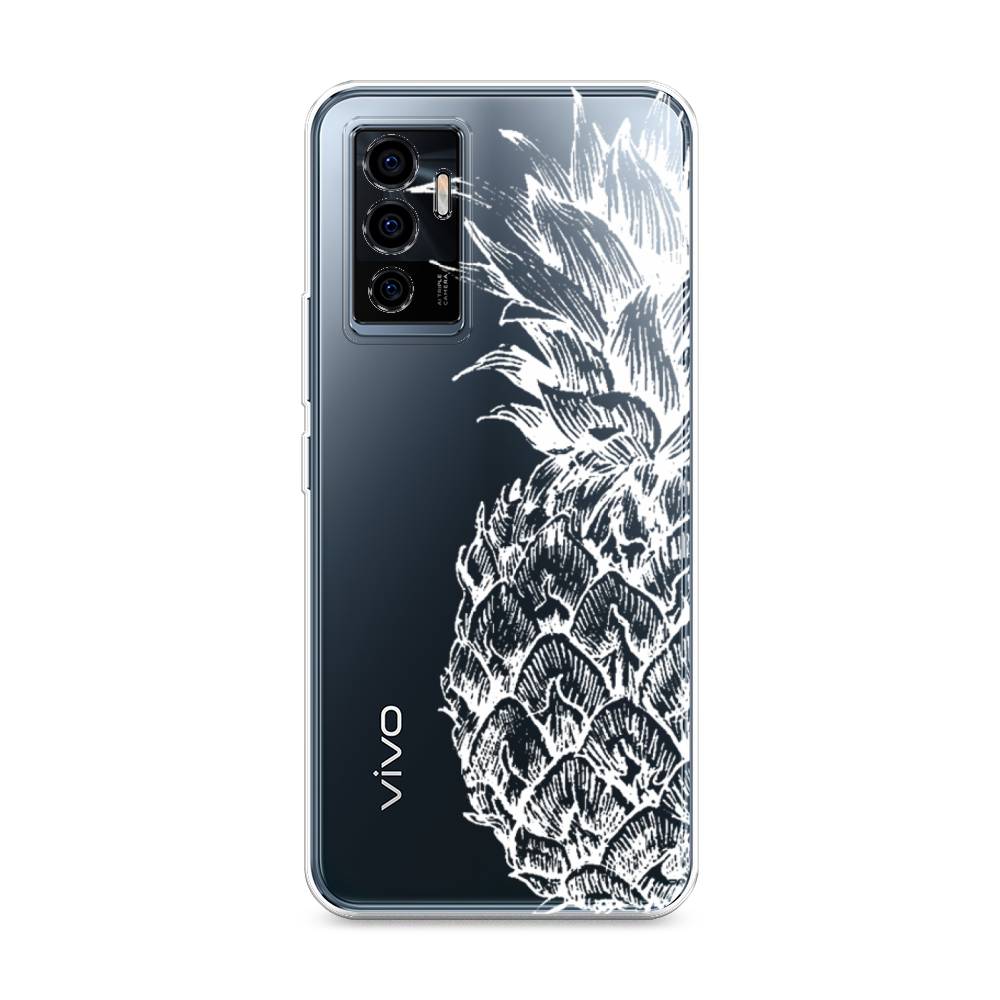 

Чехол Awog на Vivo V23e/Y75 4G "Ананас графика белая", Разноцветный, 265950-10