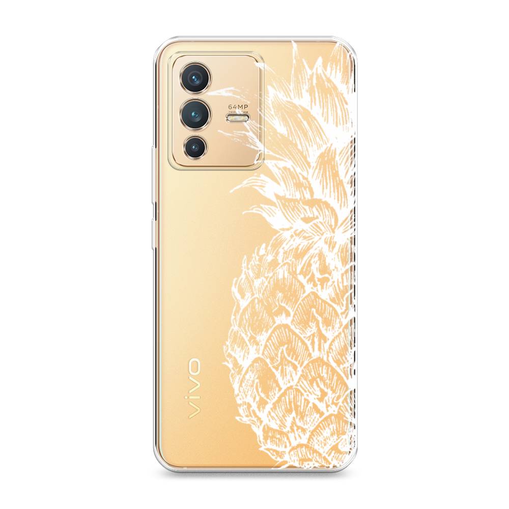 

Чехол Awog на Vivo V23 "Ананас графика белая", Разноцветный, 266050-10