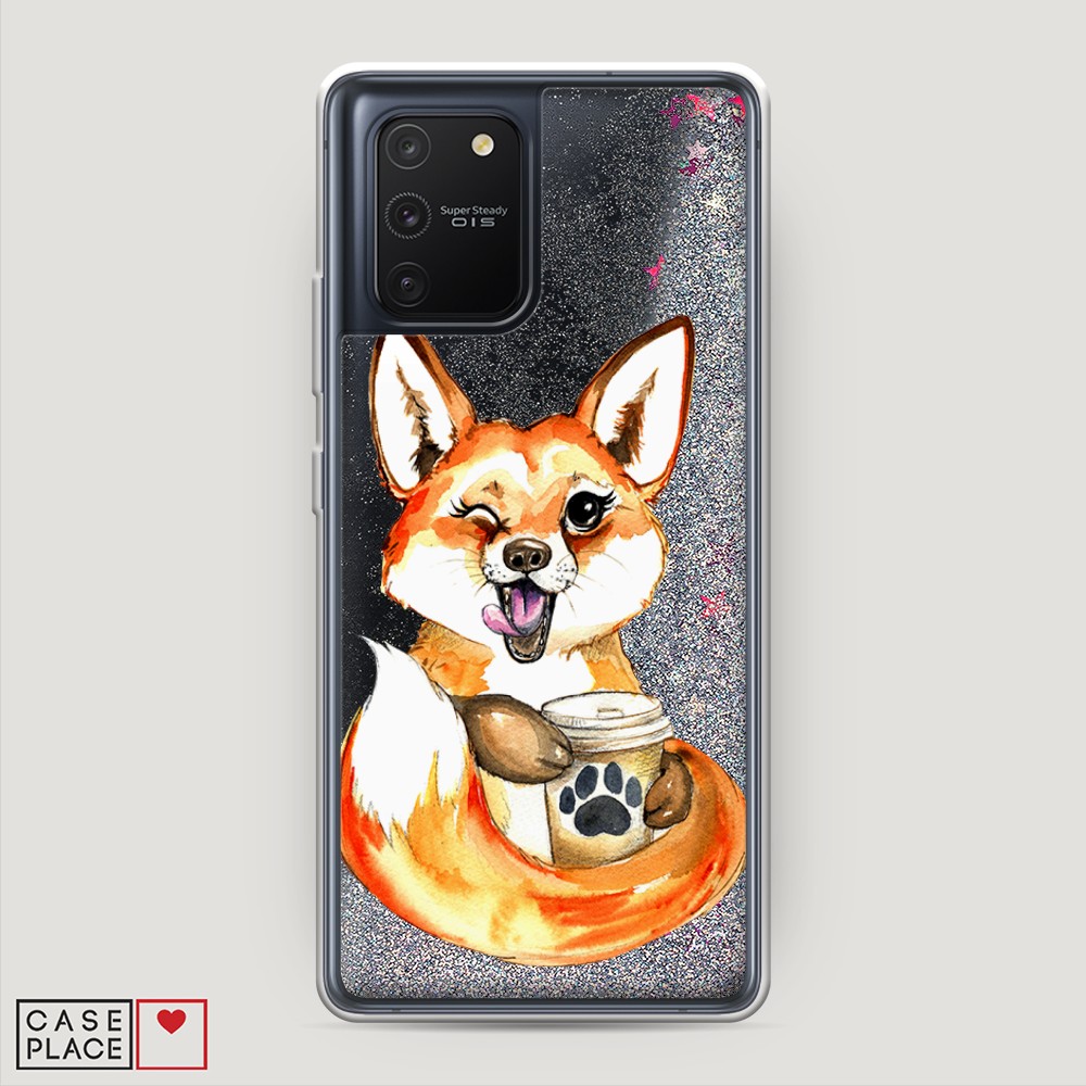 

Чехол Awog на Samsung Galaxy S10 Lite / Самсунг S10 Lite "Подмигивающая лиса с кофе", Разноцветный, 210091-1