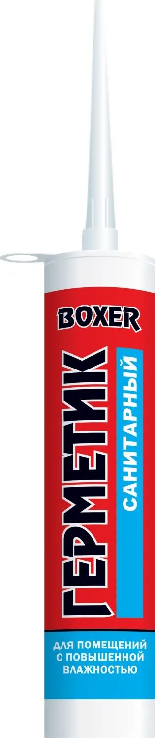 фото Герметик бесцветный boxer s силиконовый санитарный 260мл nobrand