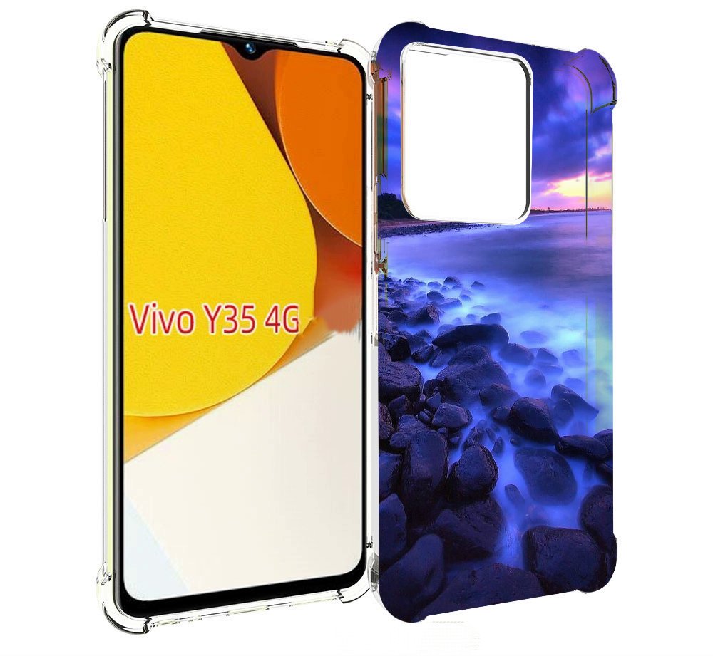 

Чехол MyPads неоновый берег для Vivo Y35 4G 2022 / Vivo Y22, Прозрачный, Tocco