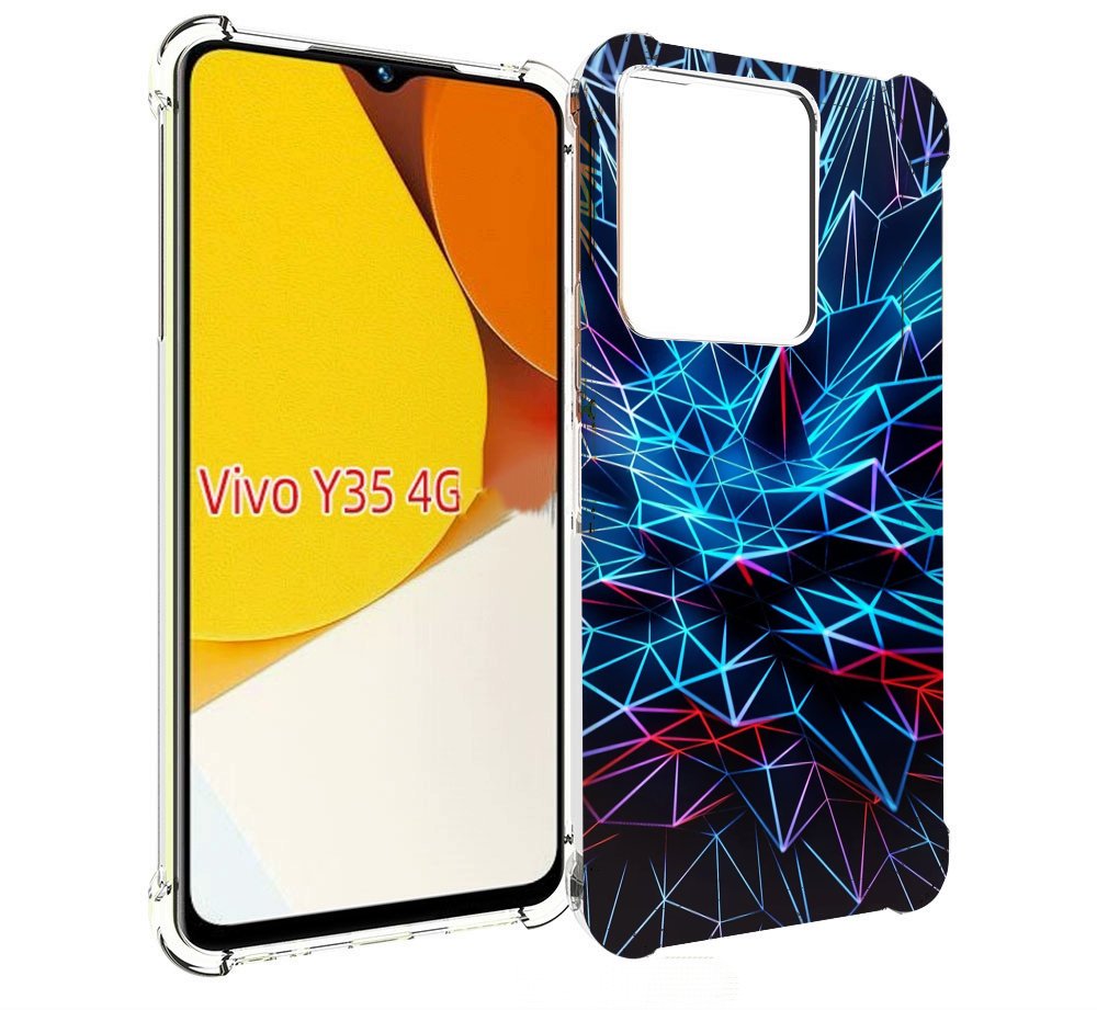 

Чехол MyPads неоновая-абстракция для Vivo Y35 4G 2022 / Vivo Y22, Прозрачный, Tocco