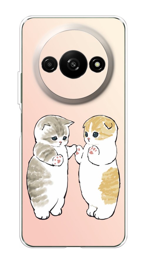 

Чехол на Redmi A3 "Пухлые котики", Розовый;бежевый;серый, 321250-1