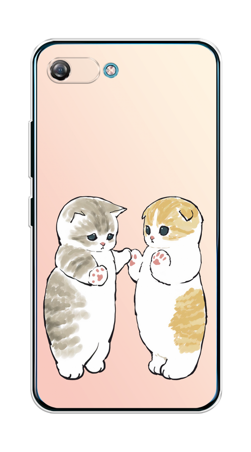 

Чехол на Itel A25/A35 "Пухлые котики", Розовый;бежевый;серый, 3200950-1
