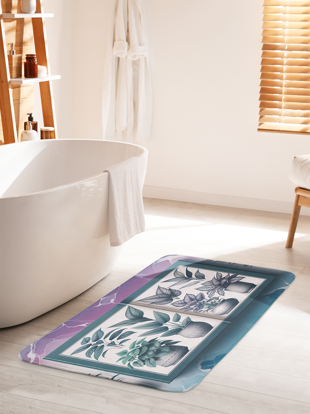 

Коврик для ванной туалета душа JoyArty "Комнатные растения", bath_sd3093_60x100