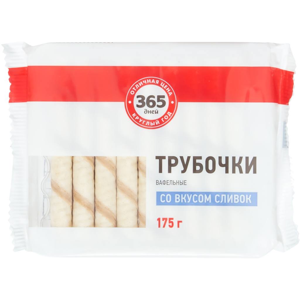 

Трубочки вафельные 365 Дней со вкусом сливок