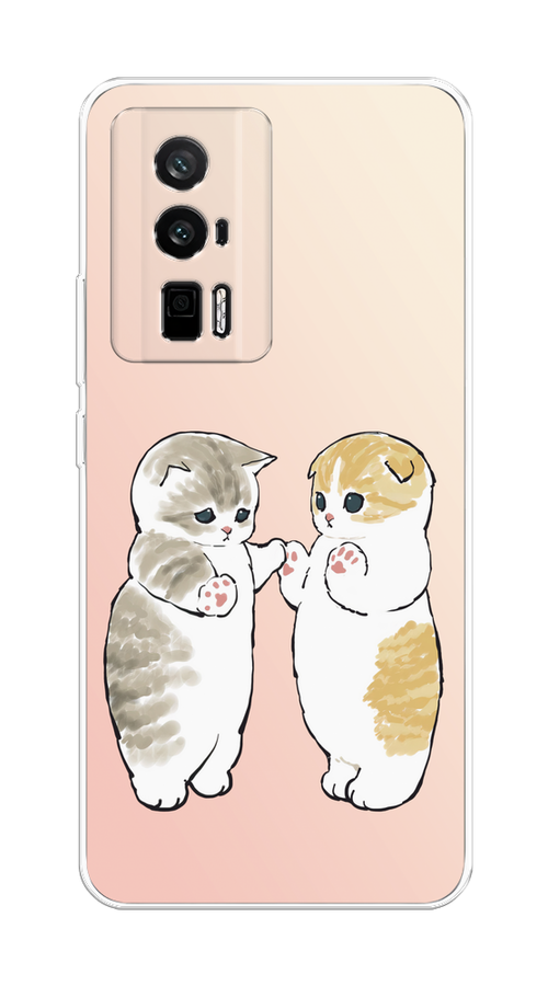 

Чехол на Xiaomi Redmi K60/Poco F5 Pro "Пухлые котики", Розовый;бежевый;серый, 318850-1