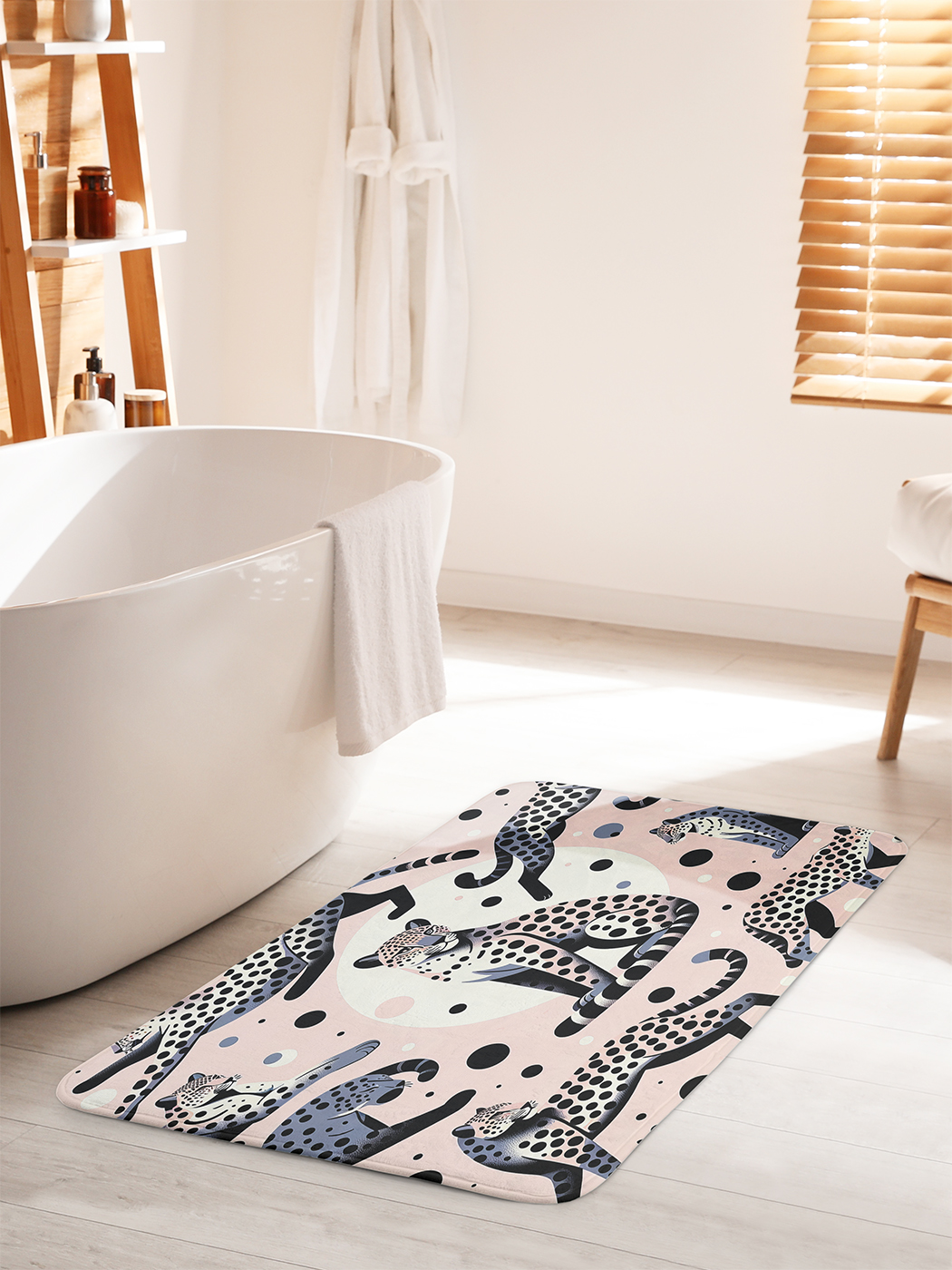 

Коврик для ванной туалета душа JoyArty "Грация леопарда", bath_sd3085_60x100