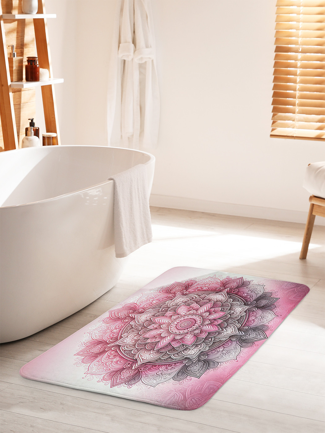 Коврик для ванной туалета JoyArty Розовый орнамент bath_sd3076_60x100 1649₽