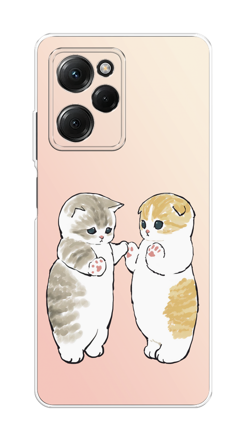 

Чехол на Poco X5 Pro 5G "Пухлые котики", Розовый;бежевый;серый, 318050-1